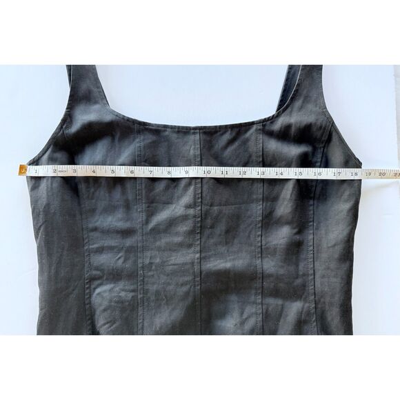 NWT Madewell Women's Seamed Square Neck Midi Dress in Black Size 14 - Picture 15 of 16